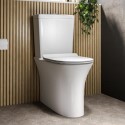 BUN/BeBa_25903/77077 Close Coupled Rimless Comfort Height Toilet with Soft Close Slim Seat - Indiana