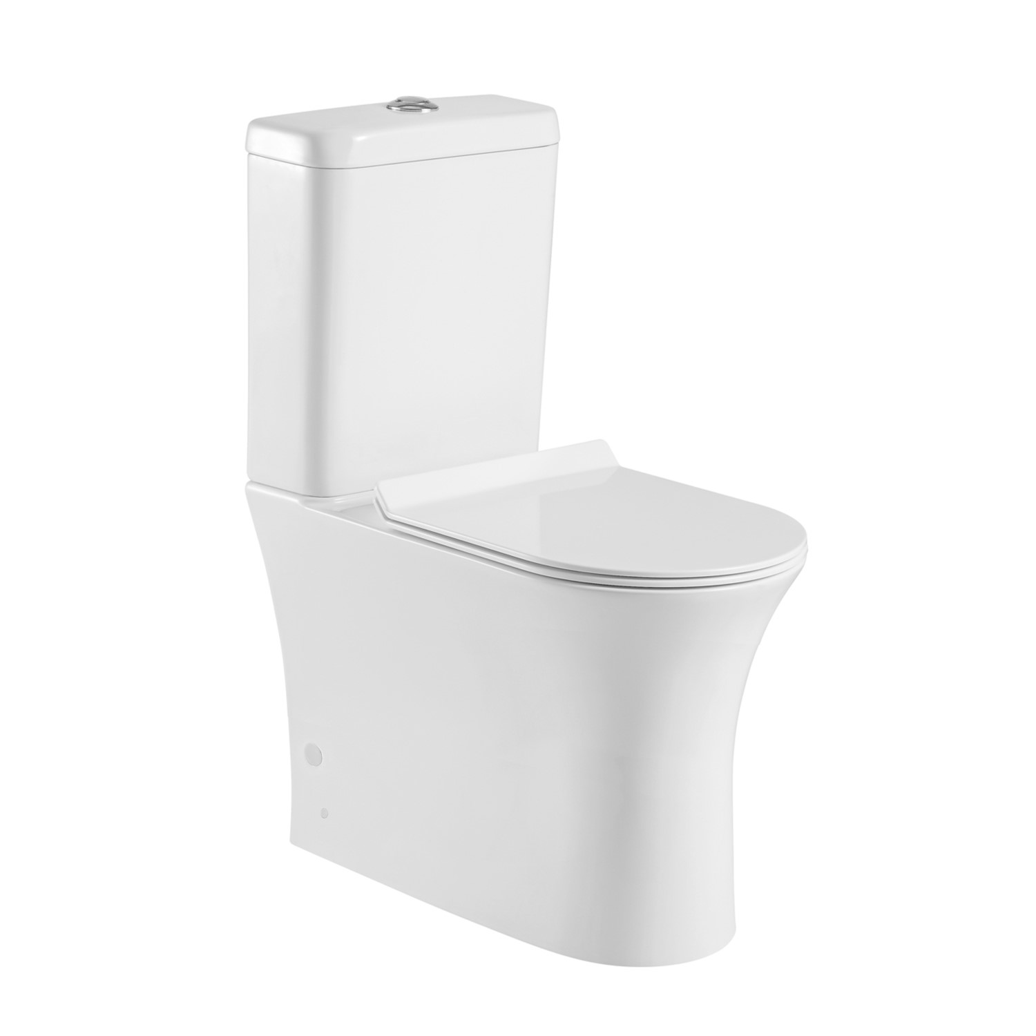 Grade A1 - Close Coupled Rimless Comfort Height Toilet with Soft Close ...
