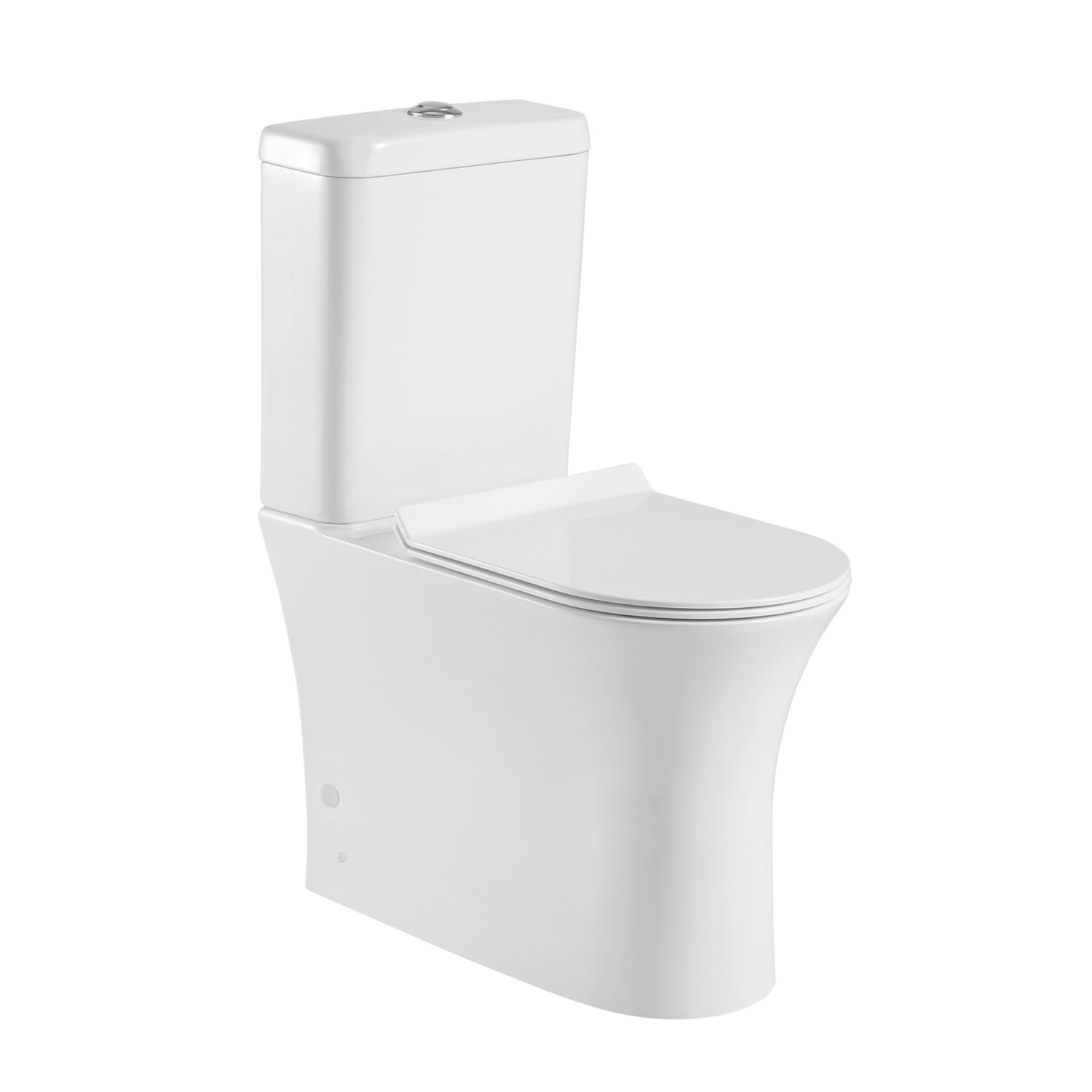 Close Coupled Rimless Comfort Height Toilet with Soft Close Slim Seat ...