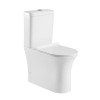 Indiana Rimless Comfort Height CC WC and Soft Close Slim Seat and Detroit Wall Hung Basin Suite