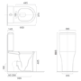 Comfort Height Close Coupled Toilet and Basin with Tap & Waste Cloakroom Suite - Indiana