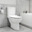 BUN/BeBa_25906/77078 Close Coupled Rimless Short Projection Toilet with Soft Close Slim Seat - Venice