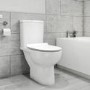 Grade A1 - Close Coupled Rimless Short Projection Toilet with Soft Close Slim Seat - Venice