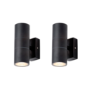 Set of 2 Black Bathroom Wall Lights - Alcor