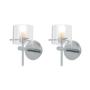 Set of 2 Chrome Bathroom Wall Lights - Gene