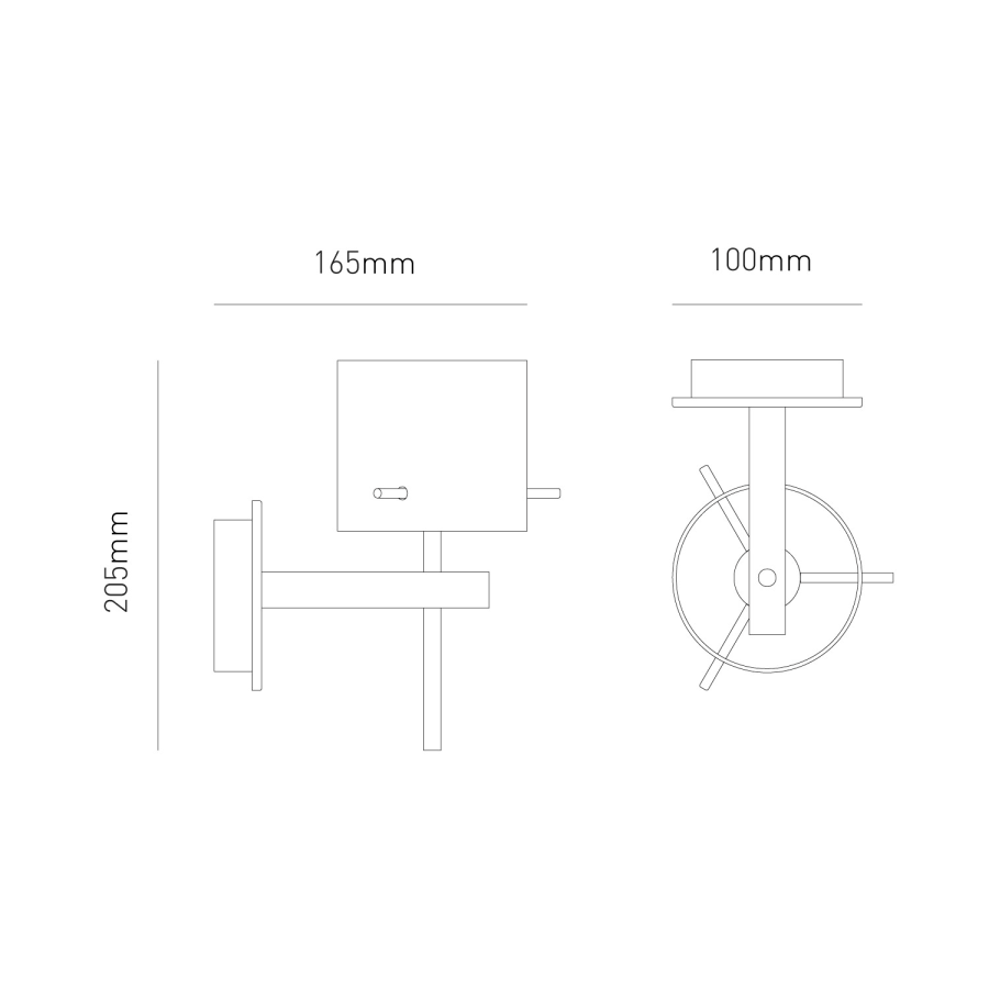 Set of 2 Chrome Bathroom Wall Lights - Gene
