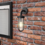 Set of 2 Black Cage Style Bathroom Wall Lights - Camden