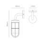 Set of 2 Black Cage Style Bathroom Wall Lights - Camden