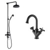 Black Shower and Tap Pack - Camden