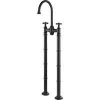 GRADE A2 - Black Freestanding Bath Mixer Tap - Camden