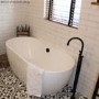 GRADE A2 - Black Freestanding Bath Mixer Tap - Camden