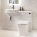BUN/BeBa_25981/76973 1200mm White Toilet and Sink Unit with Round Toilet - Harper