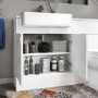 1200mm White Toilet and Sink Unit with Square Toilet - Harper