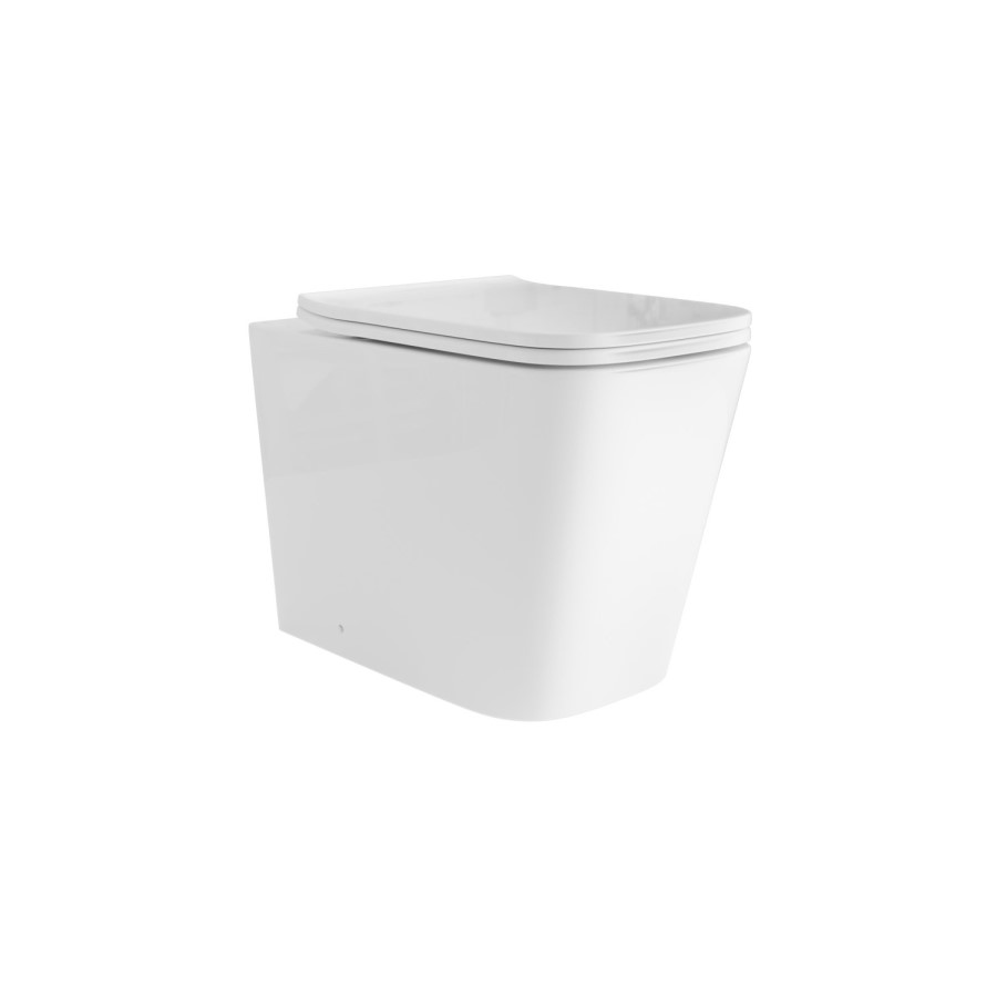 1200mm White Toilet and Sink Unit with Square Toilet - Harper