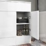 1500mm White Toilet and Sink Unit with Storage Unit and Round Toilet - Harper