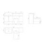 1500mm White Toilet and Sink Unit with Storage Unit and Square Toilet - Harper