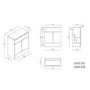 670mm White Freestanding Vanity Unit with Square Basin - Harper
