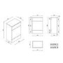 1200mm Grey Toilet and Sink Unit with Square Toilet - Harper