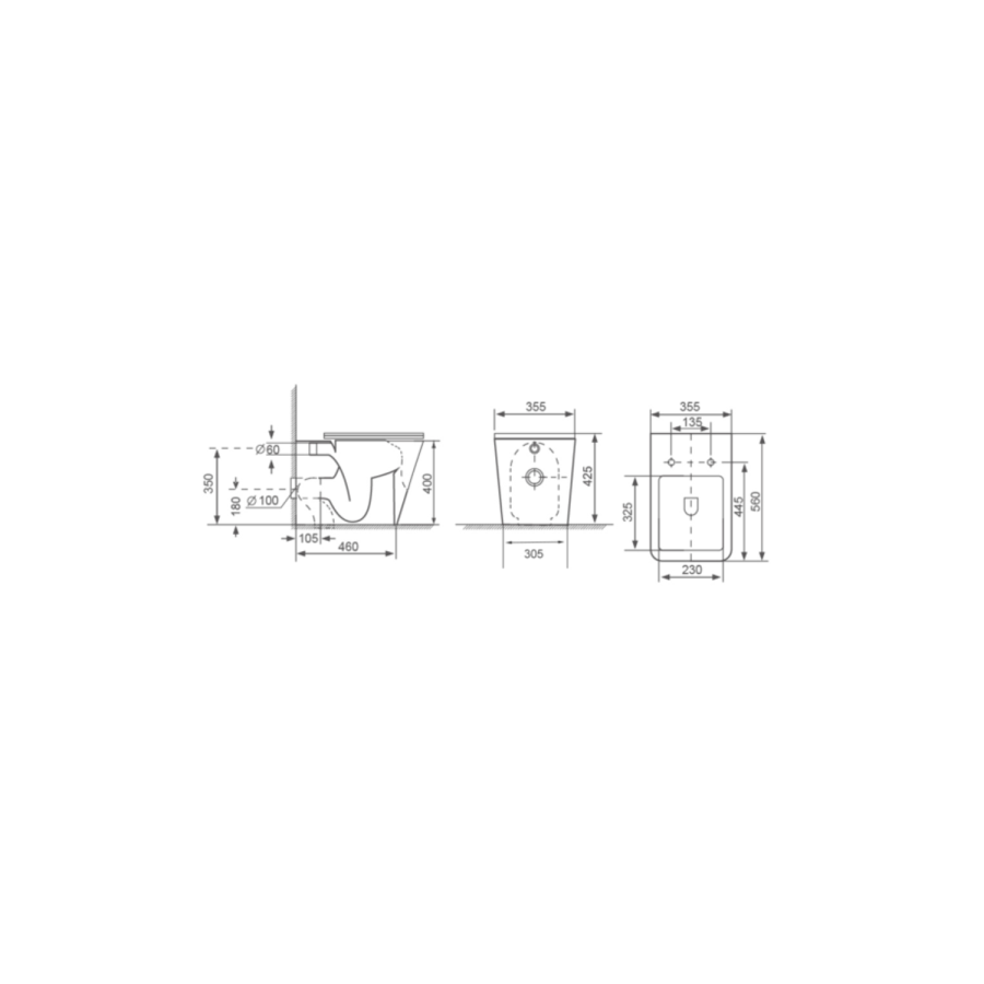 1500mm Grey Toilet and Sink Unit with Storage Unit and Round Toilet - Harper