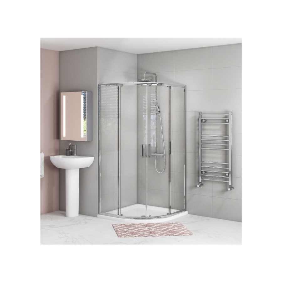 800mm Quadrant Shower Enclosure with Tray - Juno