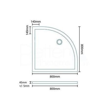 800mm Quadrant Shower Enclosure with Tray - Juno