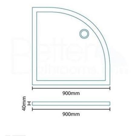 900mm Quadrant Shower Enclosure with Tray - Juno