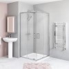 900mm Square Shower Enclosure with Sliding Corner Entry &amp; Tray - Juno