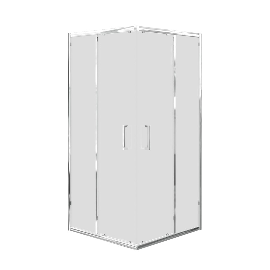 900mm Square Shower Enclosure with Sliding Corner Entry & Tray - Juno