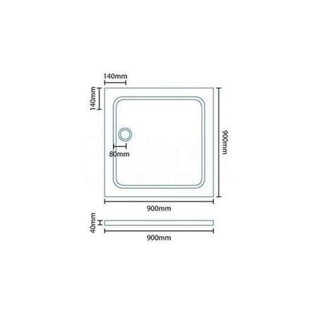900mm Square Shower Enclosure with Sliding Corner Entry & Tray - Juno