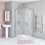 900 x 760mm Left Hand Offset Quadrant Shower Enclosure with Tray - Juno