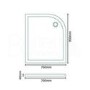 900 x 760mm Left Hand Offset Quadrant Shower Enclosure with Tray - Juno