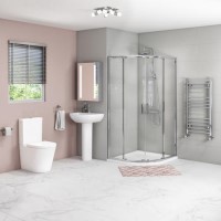 Carina 900x900mm Quadrant Enclosure with Newport Toilet and Basin Suite Carina 900x900mm Quadrant Enclosure with Newport Toilet and Basin Suite