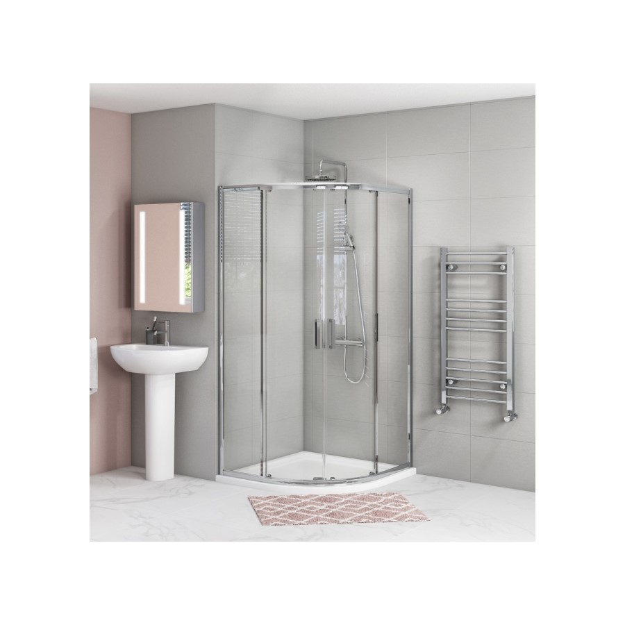 1000mm Quadrant Shower Enclosure with Tray - Juno