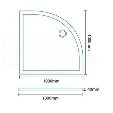 1000mm Quadrant Shower Enclosure with Tray - Juno
