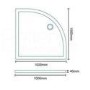 1000mm Quadrant Shower Enclosure with Tray - Juno