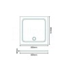 800mm Square Shower Enclosure with Sliding Corner Entry &amp; Tray - Juno