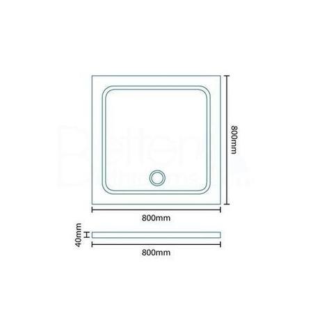 800mm Square Hinged Shower Enclosure with Tray - Juno