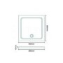 800mm Square Hinged Shower Enclosure with Tray - Juno