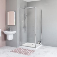 900 x 800mm Rectangular Hinged Shower Enclosure - Juno