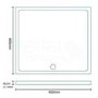 900 x 800mm Rectangular Hinged Shower Enclosure with Tray - Juno
