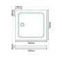 760mm Square Bi-Fold Shower Enclosure with Tray - Juno