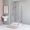 900mm Square Bi-Fold Shower Enclosure with Tray - Juno