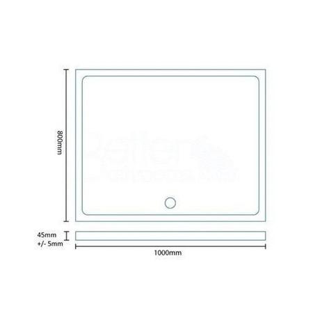 1000 x 800mm Rectangular Silding Shower Enclosure with Tray - Juno