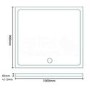 1000 x 900mm Rectangular Silding Shower Enclosure with Tray - Juno