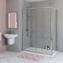 1200 x 700mm Rectangular Sliding Shower Enclosure - Juno