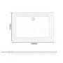 1200 x 800mm Rectangular Sliding Shower Enclosure with Tray - Juno