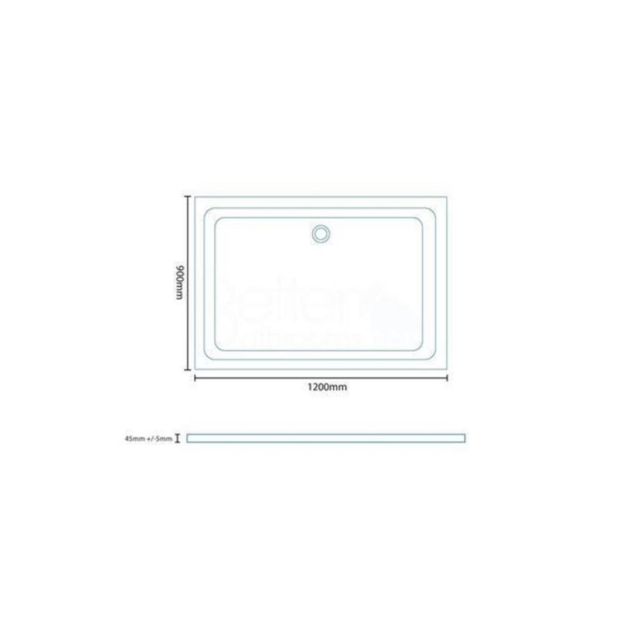 1200 x 800mm Rectangular Sliding Shower Enclosure with Tray - Juno