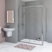 1200 x 900mm Rectangular Sliding Shower Enclosure with Tray - Juno 1200 x 900mm Rectangular Sliding Shower Enclosure with Tray - Juno