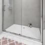 Juno 1200mm Sliding Door Newport Wall Hung Toilet and Semi Pedestal Basin Suite