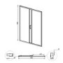 1400 x 700mm Rectangular Sliding Shower Enclosure - Juno
